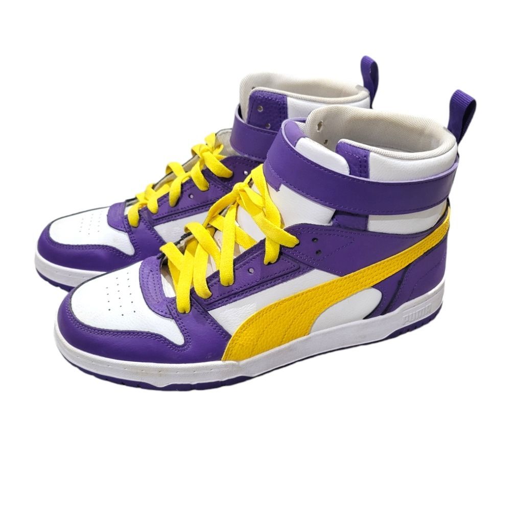 Puma Men's RBD Game Casual Sneakers White Prism Purple Size 9.5